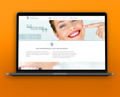 Website-Gestaltung "Dr. Henning" im Responsive Design