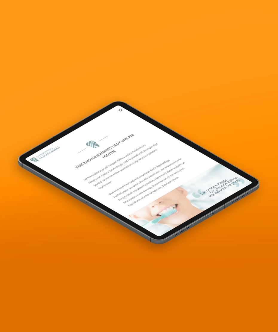 Webseiten-Gestaltung für "Dr. Henning"