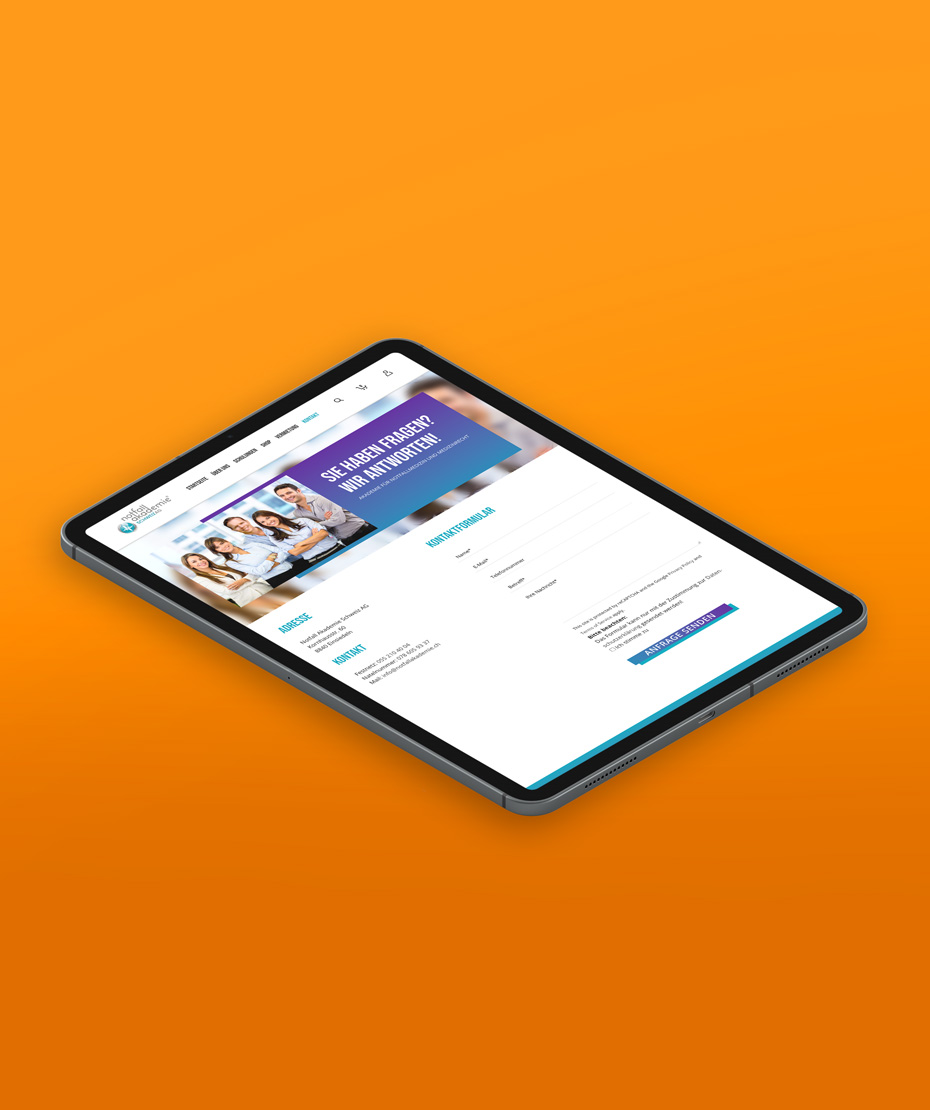 Webdesign für "Notfallakademie"