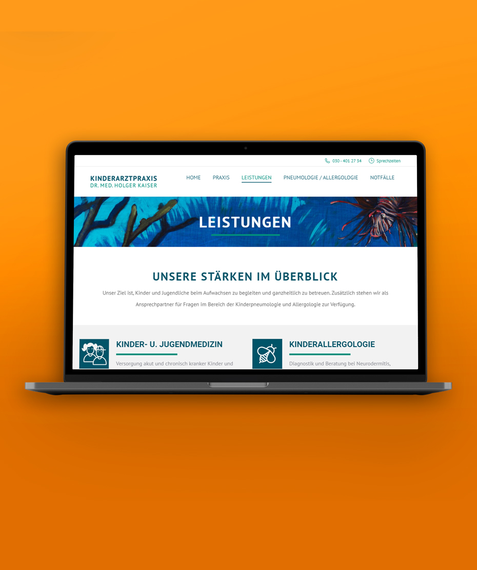 Webdesign für Kinderarzt "Kaiser"