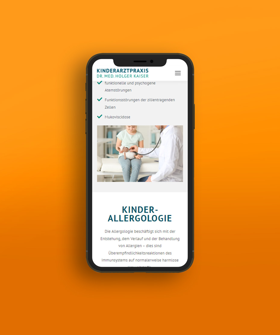 Gestaltung einer Webseite für Arztpraxis "Kaiser"