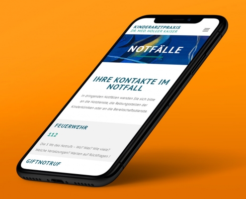 Design einer Responsive-Webseite für einen Kinderarzt